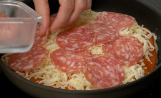 Pizza in a frying pan